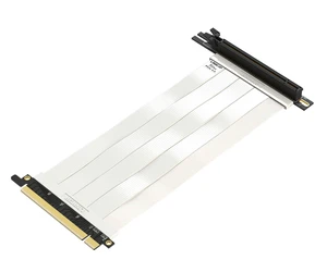 LINKUP - Ultra PCIe 4.0 X16 Riser Cable Shielded High-Speed Vertical Mount Gaming PCI Express Gen4Universal 90 Degree Socket (10cm / 3.9") 3.0 Gen3 CompatibleWhite LINKUP - Ultra PCIe 4.0 X16 Riser Cable Shielded High-Speed Vertical Mount Gaming PCI Express Gen4Universal 90 Degree Socket (10cm / 3.9") 3.0 Gen3 CompatibleWhite