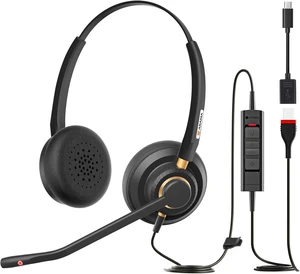 Arama USB Headset with Microphone for PC, Computer Headset with Microphone, Noise Cancelling Adjustable Volume Control Lightweight, for Laptop Business Skype UC Webinar Call Center Office(802) Arama USB Headset with Microphone for PC, Computer Headset with Microphone, Noise Cancelling Adjustable Volume Control Lightweight, for Laptop Business Skype UC Webinar Call Center Office(802)