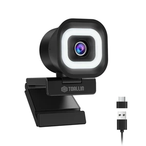 TOALLIN 2K Webcam with Ring Light for Streaming, 1080P 60FPS, Dual Mic TOALLIN 2K Webcam with Ring Light for Streaming, 1080P 60FPS, Dual Mic
