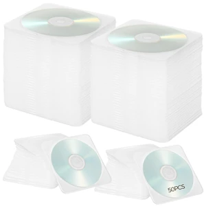 50Pcs Ultra Slim CD Cases, Transparent DVD Cases 5.1 x 4.9 x 0.16 in, Soft Plastic CD Jewel Cases with Inner Teeth, Space-Saving CD DVD Case for Safe Storage 50Pcs Ultra Slim CD Cases, Transparent DVD Cases 5.1 x 4.9 x 0.16 in, Soft Plastic CD Jewel Cases with Inner Teeth, Space-Saving CD DVD Case for Safe Storage