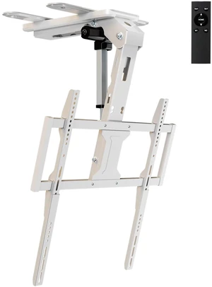 Motorized Ceiling TV Mount with Remote for 37-75 TVs, Flip Down, White Motorized Ceiling TV Mount with Remote for 37-75 TVs, Flip Down, White