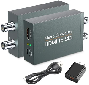 HDMI to SDI, HDMI to 3G-SDI/HD-SDI Converter, Audio Embedder 2 Way SDI Converter Dual SDI Output Adapter Support 1080P for Camera Home Theater HDMI to SDI, HDMI to 3G-SDI/HD-SDI Converter, Audio Embedder 2 Way SDI Converter Dual SDI Output Adapter Support 1080P for Camera Home Theater