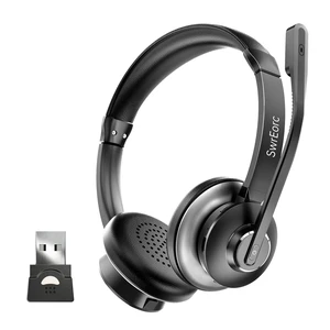 SwrEorc Bluetooth Headset, Wireless Headset with Mic for Work, Advanced AI Noise Cancelling Microphone (Clear Calls & Mic Mute), Bluetooth 5.3, USB Dongle, Headphones with Mic, for PC/Zoom/Offi SwrEorc Bluetooth Headset, Wireless Headset with Mic for Work, Advanced AI Noise Cancelling Microphone (Clear Calls & Mic Mute), Bluetooth 5.3, USB Dongle, Headphones with Mic, for PC/Zoom/Offi