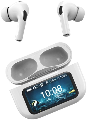 IQ Sound IQ-341 ANC & ENC Bluetooth Earphone with Touchscreen Display Charging Case, True Wireless Earbuds, Stereo Sound, Dual Mic, Voice Assistant, In-Ear Detection, USB-C Charging (White) IQ Sound IQ-341 ANC & ENC Bluetooth Earphone with Touchscreen Display Charging Case, True Wireless Earbuds, Stereo Sound, Dual Mic, Voice Assistant, In-Ear Detection, USB-C Charging (White)