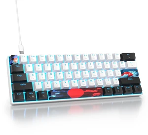 Ussixchare 60 Percent Gaming Keyboard 61 Keys Mechanical Keyboard Ultra Compact Wird Keyboard LED Backlit with Red Switch for PC Laptop Gamer(61 White) Ussixchare 60 Percent Gaming Keyboard 61 Keys Mechanical Keyboard Ultra Compact Wird Keyboard LED Backlit with Red Switch for PC Laptop Gamer(61 White)