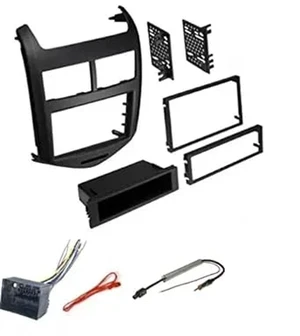 Car Stereo Install Dash Kit, Wire Harness, and AM/FM Radio Reception Antenna Adapter Combo -Made for Chevrolet: No Factory External Amp Vehicles: 2012 2013 2014 2015 2016 Sonic Car Stereo Install Dash Kit, Wire Harness, and AM/FM Radio Reception Antenna Adapter Combo -Made for Chevrolet: No Factory External Amp Vehicles: 2012 2013 2014 2015 2016 Sonic