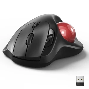 Omikamo Ergonomic Wireless Trackball Mouse, Bluetooth & 2.4G, Red Omikamo Ergonomic Wireless Trackball Mouse, Bluetooth & 2.4G, Red
