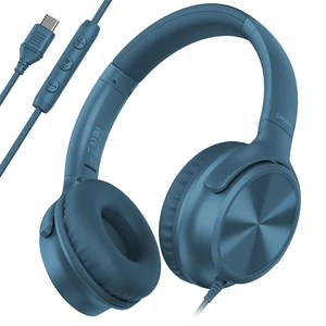 Cowyawn USB C Headphones Wired, Over Ear USB C Wired Headphones with Microphone, Volume Control, HD Stereo Sound, Foldable USB Type C Headphone for Adult/Teens/Laptop/Computer/iPhone 15/16/17, Blue Cowyawn USB C Headphones Wired, Over Ear USB C Wired Headphones with Microphone, Volume Control, HD Stereo Sound, Foldable USB Type C Headphone for Adult/Teens/Laptop/Computer/iPhone 15/16/17, Blue