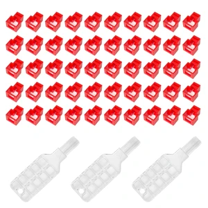 50-Pack RJ45 Network Cable Locks with 3 Keys, Red 50-Pack RJ45 Network Cable Locks with 3 Keys, Red