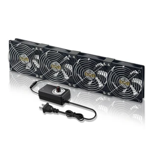 YOWEE BREEZE 4 x 120 mm Computer Fan with AC Plug, Brushless Cooling Fan YOWEE BREEZE 4 x 120 mm Computer Fan with AC Plug, Brushless Cooling Fan