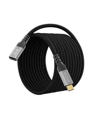 HOTUTUKI Long USB c Extension Cable 20FT, 20Gbps,100W,4K@60Hz Video Output, Nylon Braided,USB3.2 Type C Extender Cord Male to Female Compatible with Thunderbolt 4/3,Monitor,Display HOTUTUKI Long USB c Extension Cable 20FT, 20Gbps,100W,4K@60Hz Video Output, Nylon Braided,USB3.2 Type C Extender Cord Male to Female Compatible with Thunderbolt 4/3,Monitor,Display