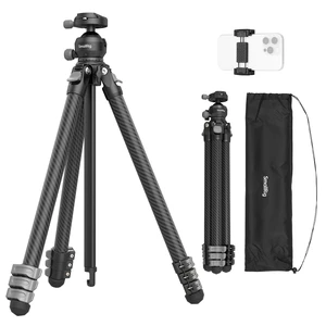 SmallRig Portable Travel Photo Tripod, Carbon Fiber Compact Tripod for Outdoor Photography, 5kg Load, Smooth Ball Head with 90 Vertical Shooting, 180 Reversible Center Column SmallRig Portable Travel Photo Tripod, Carbon Fiber Compact Tripod for Outdoor Photography, 5kg Load, Smooth Ball Head with 90 Vertical Shooting, 180 Reversible Center Column