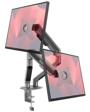3IDEE FlexiLite Dual Monitor Arm Desk Mount for 17-32" Screens, Holds up to 20 lbs per Monitor, Slim Aluminium Design, Fully Adjustable, Quick Box to Desk Setup, Clamp/Grommet Base, VESA 75/100 3IDEE FlexiLite Dual Monitor Arm Desk Mount for 17-32" Screens, Holds up to 20 lbs per Monitor, Slim Aluminium Design, Fully Adjustable, Quick Box to Desk Setup, Clamp/Grommet Base, VESA 75/100