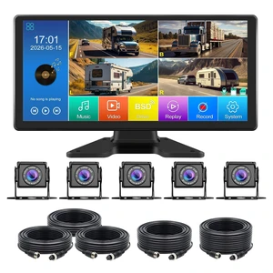 VEKOOTO Backup Camera System with 10.36" IPS 5-Channel Touch Screen Monitor Rear Side View 5 AHD Camera DVR Recording Backup Heavy Duty Camera for Truck Bus RV Trailer Semi Box VEKOOTO Backup Camera System with 10.36" IPS 5-Channel Touch Screen Monitor Rear Side View 5 AHD Camera DVR Recording Backup Heavy Duty Camera for Truck Bus RV Trailer Semi Box