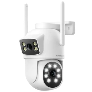 Dual Lens Security Cameras Wireless Outdoor, 2K Full HD Video, 360 View Pan/Tilt Home Security Camera with Color Night Vision, PIR Alarm, 2.4G/5G WiFi, Auto Tracking, 2-Way Audio, Easy to Insta Dual Lens Security Cameras Wireless Outdoor, 2K Full HD Video, 360 View Pan/Tilt Home Security Camera with Color Night Vision, PIR Alarm, 2.4G/5G WiFi, Auto Tracking, 2-Way Audio, Easy to Insta