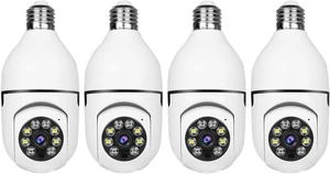 Light Bulb Security Camera -5G& 2.4GHz WiFi 2K Security Cameras Wireless Outdoor Motion Detection and Alarm,Two-Way Talk,Color Night Vision,Human Detection, Bulb Camera Compatible with Alexa 4P Light Bulb Security Camera -5G& 2.4GHz WiFi 2K Security Cameras Wireless Outdoor Motion Detection and Alarm,Two-Way Talk,Color Night Vision,Human Detection, Bulb Camera Compatible with Alexa 4P