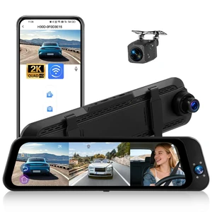 2k 3 Channel 9.66'' WiFi Mirror Dash Cam with Front and Rear Camera IPS Touchscreen,Triple Rear View Mirror Camera with App Recording,Reversing Display,Night Vision, G-Sensor Parking Monitor 2k 3 Channel 9.66'' WiFi Mirror Dash Cam with Front and Rear Camera IPS Touchscreen,Triple Rear View Mirror Camera with App Recording,Reversing Display,Night Vision, G-Sensor Parking Monitor