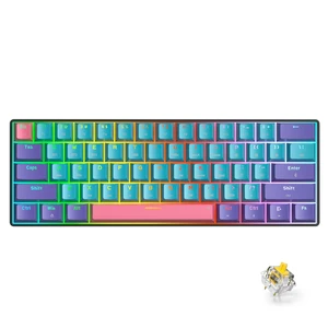 Ussixchare Wireless Gaming Keyboard, 60% Hot Swappable Mechanical Keyboard with RGB Backlit, PBT Keycaps Bluetooth 5.0/Type-C for PC Laptop Gamer(Joker,Yellow Switch) Ussixchare Wireless Gaming Keyboard, 60% Hot Swappable Mechanical Keyboard with RGB Backlit, PBT Keycaps Bluetooth 5.0/Type-C for PC Laptop Gamer(Joker,Yellow Switch)