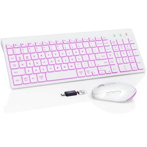 SABLUTE Wireless Keyboard and Mouse Combo, Compact Backlit Scissor Keys SABLUTE Wireless Keyboard and Mouse Combo, Compact Backlit Scissor Keys