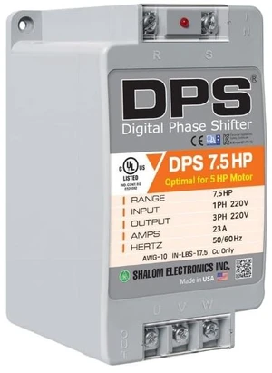 American DPS Digital Phase Converter 7.5HP, Single to 3 Phase, 23A 200-240V American DPS Digital Phase Converter 7.5HP, Single to 3 Phase, 23A 200-240V