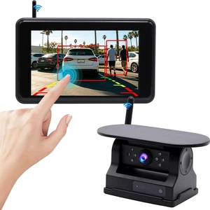 Magnetic Solar Wireless Backup Camera with AI Detection Alert 5 1080P HD Magnetic Solar Wireless Backup Camera with AI Detection Alert 5 1080P HD
