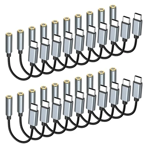 USB C to 3.5mm Headphone Jack Adapter 20-Pack,USBC to AUX Audio HiFi Dongle USB C to 3.5mm Headphone Jack Adapter 20-Pack,USBC to AUX Audio HiFi Dongle