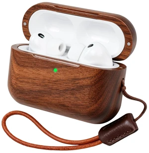 Wooden AirPods Pro 3 Case, North American Walnut, Unique Natural Wood Grain Wooden AirPods Pro 3 Case, North American Walnut, Unique Natural Wood Grain