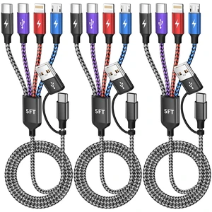 USB A/C Multi Charger Cable, 4 in 2 USB Multiple Type C Charging Cords USB A/C Multi Charger Cable, 4 in 2 USB Multiple Type C Charging Cords