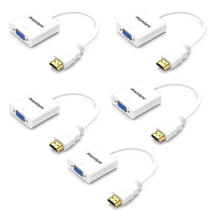 PrismSync HDMI to VGA Adapter 5-Pack for Laptop to Projector 1080p PrismSync HDMI to VGA Adapter 5-Pack for Laptop to Projector 1080p