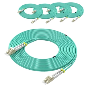 BEHONA 5Pack 5m/16ft OM3 LC to LC Multimode Fiber Patch Cable, Fiber Optic Cable LC to LC Cord LSZH 10GB Multimode Duplex 50/125um BEHONA 5Pack 5m/16ft OM3 LC to LC Multimode Fiber Patch Cable, Fiber Optic Cable LC to LC Cord LSZH 10GB Multimode Duplex 50/125um