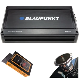 Gravity Bundle with Blaupunkt AMP1604 1600W 4-Channel Car Amplifier, 2 Ohm Stable Full Range, 4/3/2 Channel, Bass Boost, Slim Compact Amp & Magnetic Phone Holder Gravity Bundle with Blaupunkt AMP1604 1600W 4-Channel Car Amplifier, 2 Ohm Stable Full Range, 4/3/2 Channel, Bass Boost, Slim Compact Amp & Magnetic Phone Holder