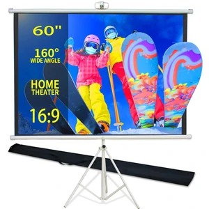 60 Inch Projector Screen Portable with Stand & Carry Bag, 4:3 Aspect Ratio 60 Inch Projector Screen Portable with Stand & Carry Bag, 4:3 Aspect Ratio