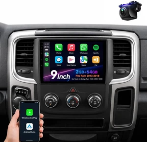 Car Stereo for Dodge Ram 1500 2500 3500 2013 2014 2015 2016 2017 2018, 9" Android 13 Touchscreen Radio, Wireless CarPlay Android Auto, GPS, Bluetooth, Backup Camera, Manual AC Only Car Stereo for Dodge Ram 1500 2500 3500 2013 2014 2015 2016 2017 2018, 9" Android 13 Touchscreen Radio, Wireless CarPlay Android Auto, GPS, Bluetooth, Backup Camera, Manual AC Only
