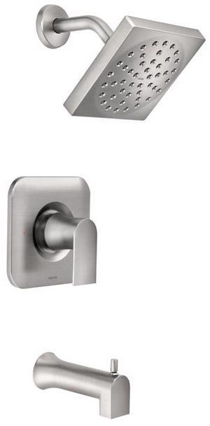 Moen Genta 1-Handle Brushed Nickel Tub and Shower Faucet