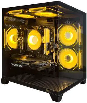ALCPOK Gaming PC Desktop,Prebuilt Gaming Computer with,AMD Ryzen 5 5600X 3.7GHz,RTX5060 8GB GDDR7 DLSS4,32GB DDR4 RAM 3200MHz,1TB NVME SSD,ARGB Cooling Fan,Supply WiFi Support