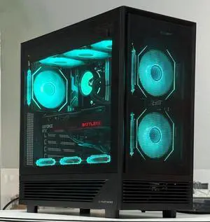 Gaming PC Desktop,Prebuilt Gaming Computer AMD Ryzen 7 7800X3D 4.2GHz,RTX5060 8GB GDDR7,32GB DDR5 RAM 6000MHz,1TB NVME SSD,A360W VK ARGB Liquid Coole,750W Power Supply