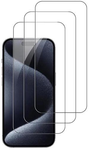 Qixxronics 3-Pack Tempered Glass Screen Protector Compatible With iPhone 16 Plus 13 MINI 14 15 16 PLUS 11 12 PRO MAX