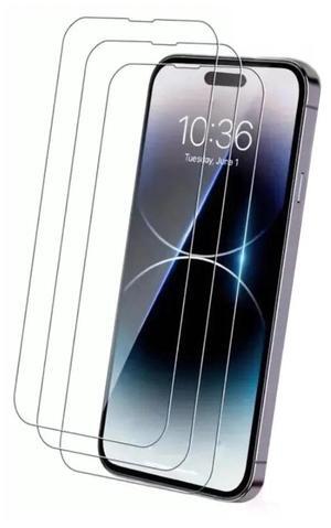 Qixxronics 3-Pack Tempered Glass Screen Protector Compatible With iPhone 14 Pro Max 13 MINI 14 15 16 PLUS 11 12 PRO MAX