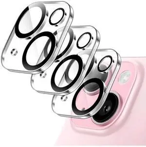 Qixxronics 3-PACK Camera Lens Protector Compatible with iPhone 14 Camera Lens Tempered Glass Protector [Night Circle]