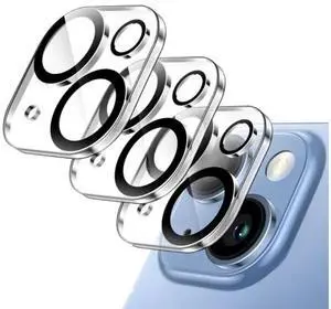Qixxronics 3-PACK Camera Lens Protector Compatible with iPhone 14 Plus Camera Lens Tempered Glass Protector [Night Circle]
