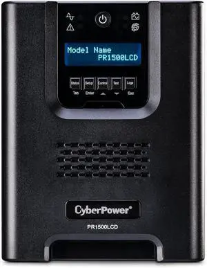 CyberPower PR1500LCD Smart App Sinewave UPS System, 1500VA/1500W, 8 Outlets, AVR, Mini-Tower
