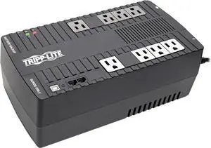Tripp Lite 550VA UPS Battery Backup Surge Protector, AVR Automatic Voltage Regulation, 8-Outlet Uninterruptible Power Supply, Dataline Protection, 3-Year Warranty & Insurance (AVR550U)