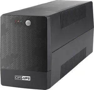 OPTI-UPS (European 230 Volts) Line Interactive UPS Battery Backup with AVR Surge Protection - Uninterruptible Power Supply  Please See Picture (Black, 1000va)