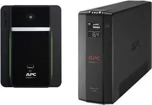 APC UPS 1200VA Line Interactive UPS Battery Backup, BVK1200M2 Backup Battery with AVR, 2 USB Charging Ports (Type C/Type A) & UPS 1500VA UPS Battery Backup and Surge Protector