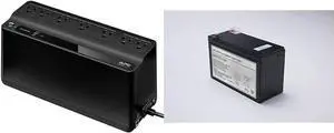 APC UPS Battery Backup and Surge Protector, 600VA Backup Battery Power Supply, BE600M1 Back-UPS with USB Charger Port & UPS Replacement Battery, BATT110-1207, for APC UPS BE550G, Generic for APCRBC110