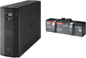 APC UPS 1500VA UPS Battery Backup and Surge Protector, BX1500M Backup Battery Power Supply, AVR, Dataline Protection & UPS Battery Replacement, APCRBC163, for APC UPS BR1500MS2 and Select Others