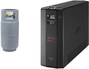 Flame King 33.5LB Forklift Propane Tank Bundle with APC 1500VA UPS Battery Backup Surge Protector