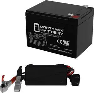 Mighty Max Battery 12V 12AH Battery Replaces APC Network Powercell BD UPS + 12V Charger