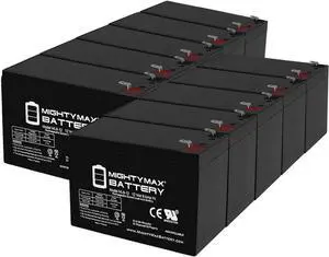 Mighty Max Battery 12V 9Ah SLA Replacement Battery for CyberPower LCD 1500VA - 10 Pack