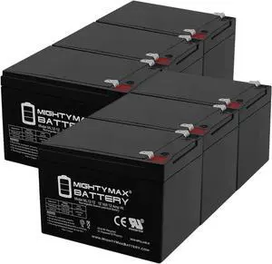 Mighty Max Battery 12V 12AH Replacement Battery for Eaton Net UPS 700 Rackmount - 6 Pack